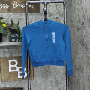 NEW Member's Mark Girls Favorite 1/4 Zip Hoodie HZG21-0031 Teak Star Blue 6/7